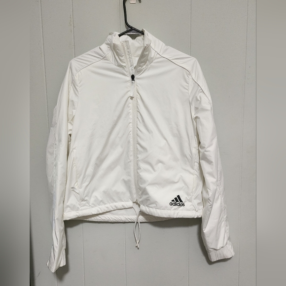 Adidas Women's White Coat , With Black Logo - Picture 8 of 16